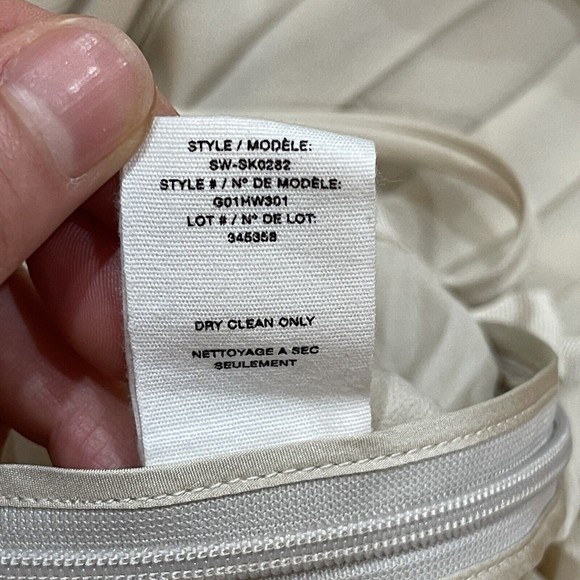 Helmut Lang Pleated Chiffon Midi Skirt Womens Size 2 High Waist  Oyster NEW - Picture 13 of 13